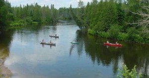 canoes on the Au Sable